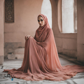 Premium Chiffon Hijab - Peach